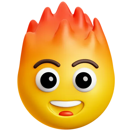 Cabeza de fuego  3D Icon