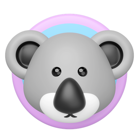 Cabeza de koala  3D Icon