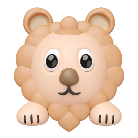 Cabeza de león  3D Icon