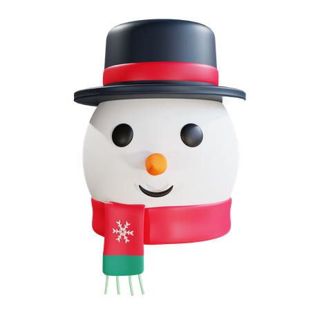 Cabeza de muñeco de nieve de navidad  3D Icon