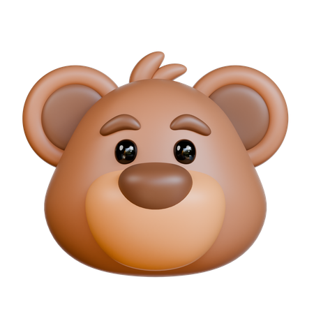 Cabeza de oso  3D Icon