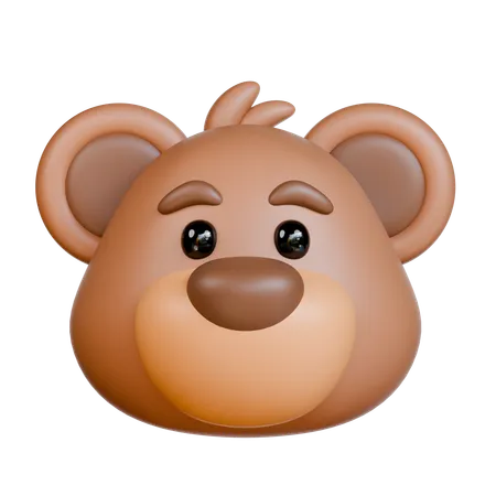 Cabeza de oso  3D Icon