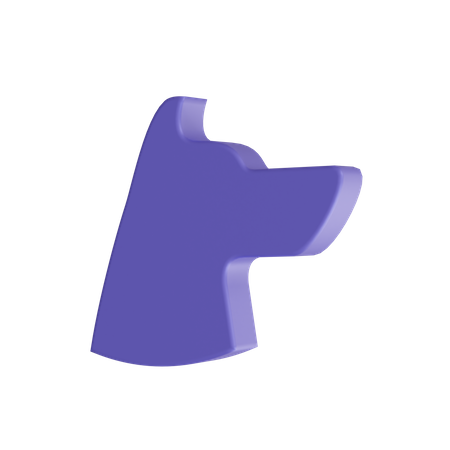 Cabeza de perro  3D Icon