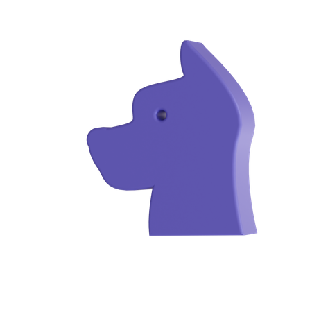 Cabeza de perro  3D Icon