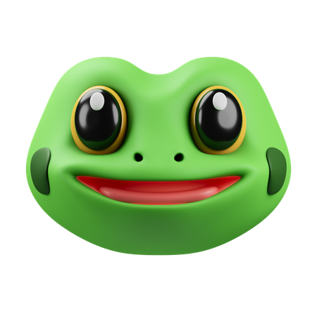 Emoji de cabeza de rana  3D Icon