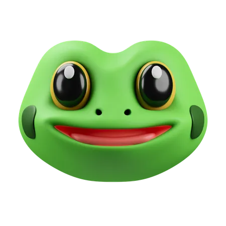 Emoji de cabeza de rana  3D Icon