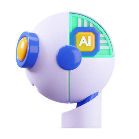 Cabeza de robot  3D Icon