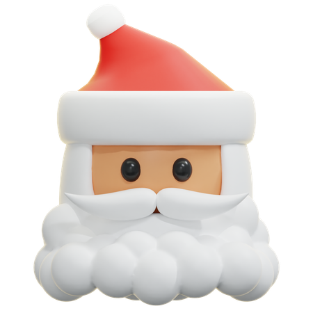 Cabeza de papá noel  3D Icon