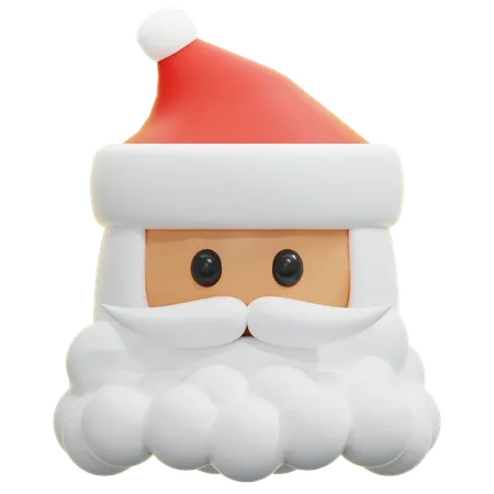 Cabeza de papá noel  3D Icon