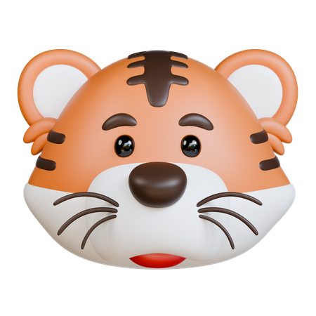 Cabeza de tigre  3D Icon