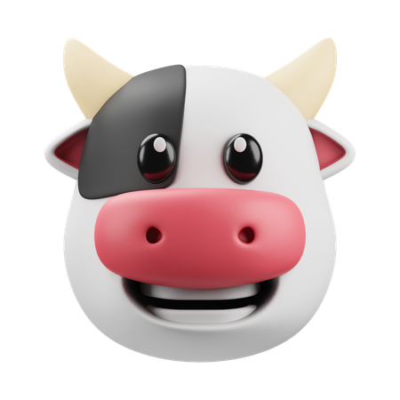 Emoji de cabeza de vaca  3D Icon