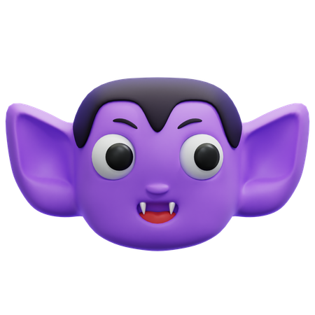 Cabeza de vampiro  3D Icon