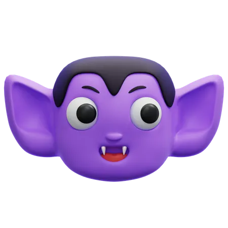 Cabeza de vampiro  3D Icon