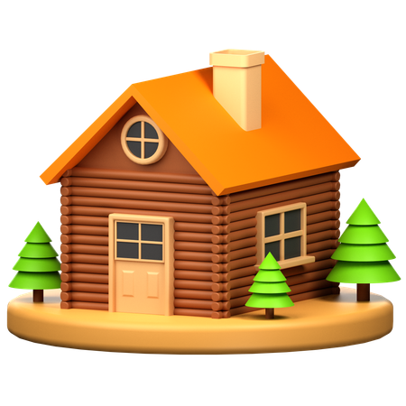 Cabin  3D Icon