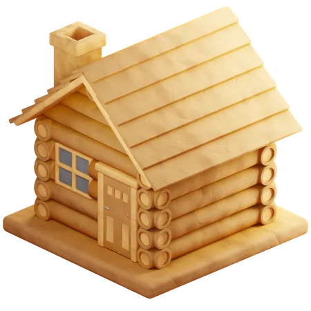 Cabin House Real Estate 3 D Icon 3D Icon