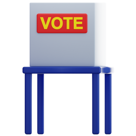 Cabina de votación  3D Icon