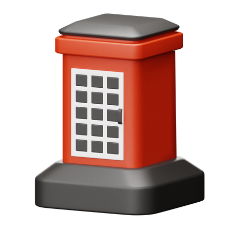 Cabina telefónica  3D Icon