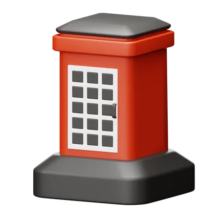 Cabina telefónica  3D Icon