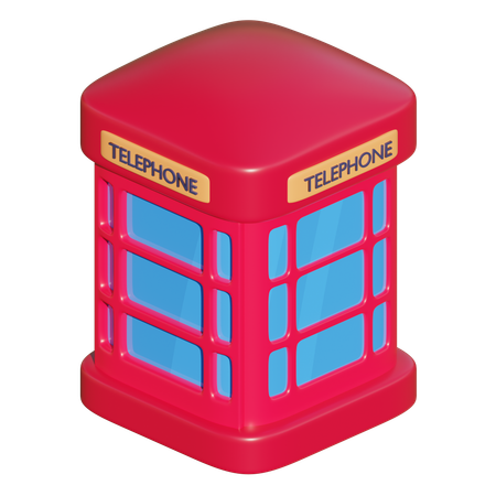 Cabina telefónica  3D Icon