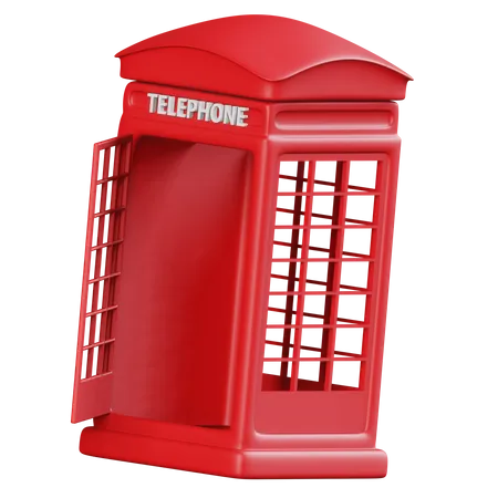 Cabina telefónica roja_  3D Icon