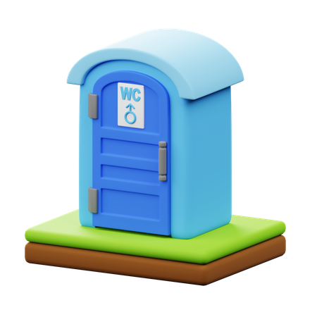 Cabine de banheiro público  3D Icon