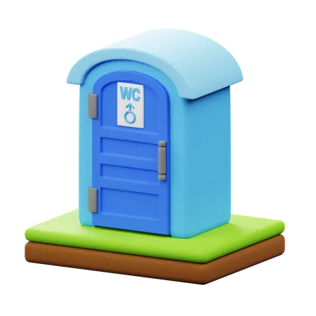 Cabine de banheiro público  3D Icon