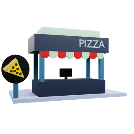 Cabine de pizza  3D Icon