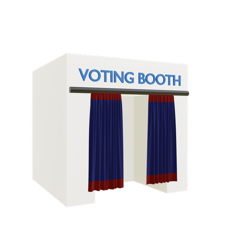 Cabine de votação  3D Icon