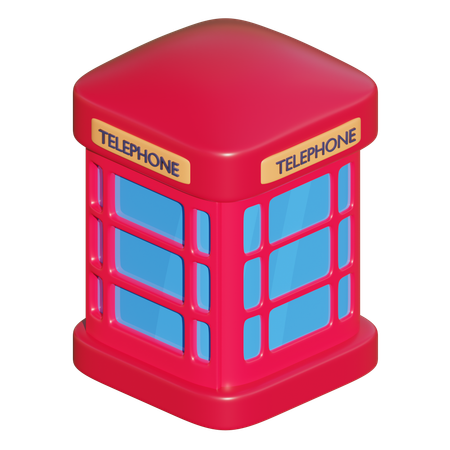 Cabine telefônica  3D Icon