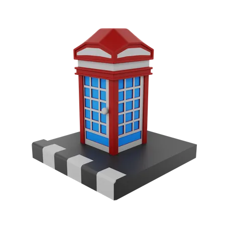 Cabine telefônica  3D Illustration