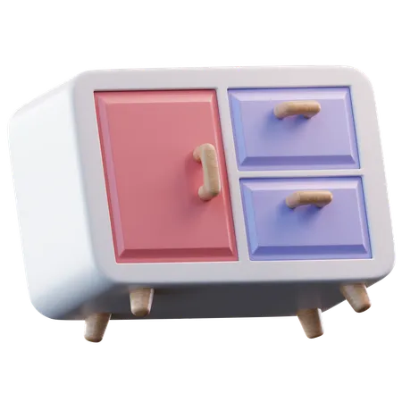 3 D Illustration Cabinet 3D Icon