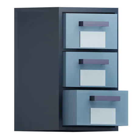 3 D Cabinet Illustration With Transparent Background 3D Icon