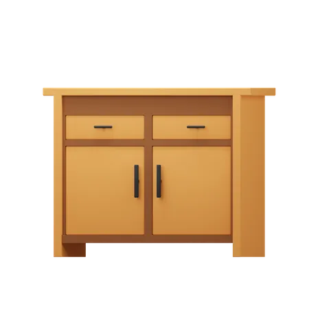 Cabinet simple  3D Icon