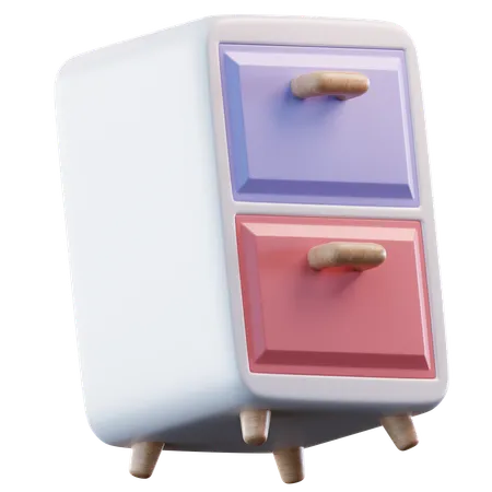 3 D Illustration Cabinet Small 3D Icon
