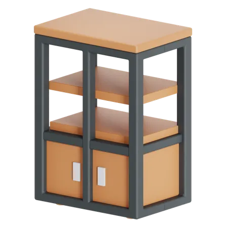 Cabinet tall empty  3D Icon