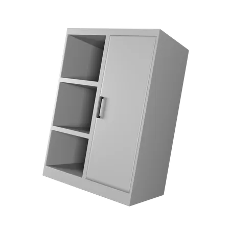 Cabinet With BookSelf  3D Icon