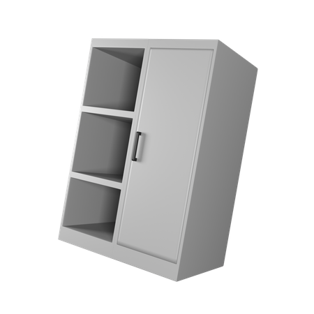 Cabinet With BookSelf  3D Icon