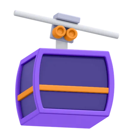 An Icon Of Cable Car 3D Icon