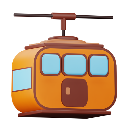 Cable Car  3D Icon