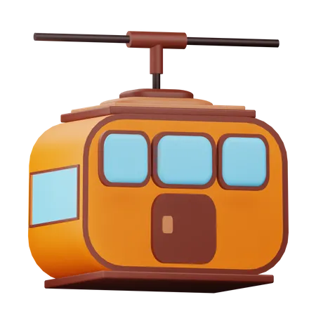 Cable Car  3D Icon