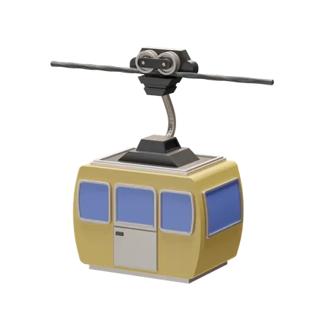 Cable Car  3D Illustration