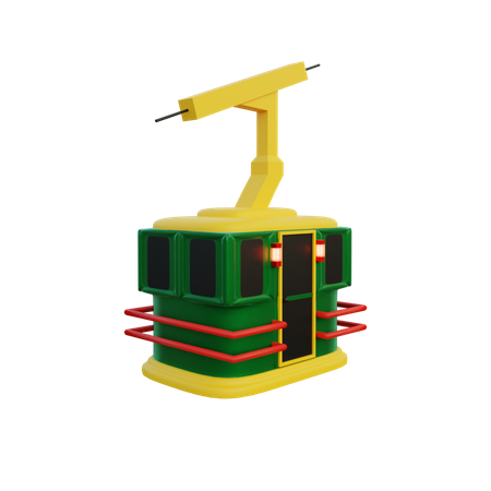 Cable Car  3D Illustration