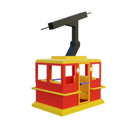 Cable Car  3D Illustration