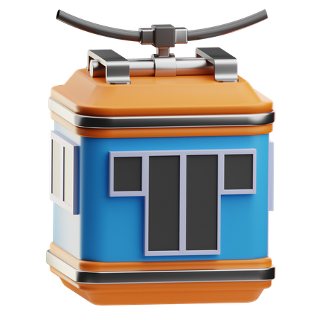 Cable Car Cabin  3D Icon