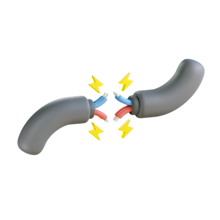 Câble d'alimentation cassé  3D Icon