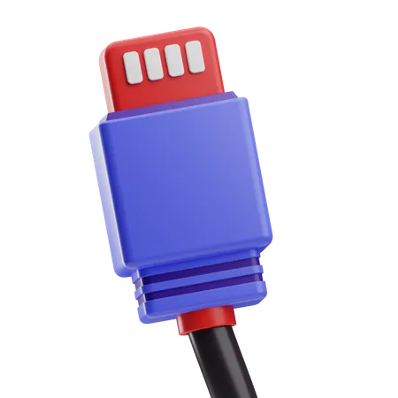 Cable de ethernet  3D Icon