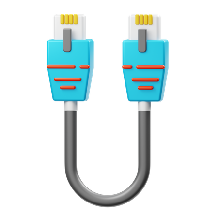 Câble Ethernet  3D Illustration