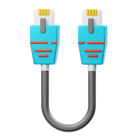Câble Ethernet  3D Illustration