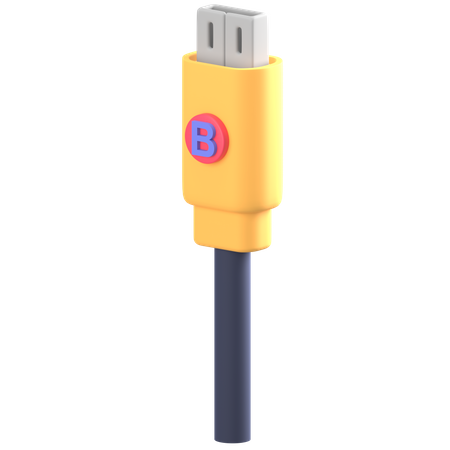 Cable USB  3D Icon