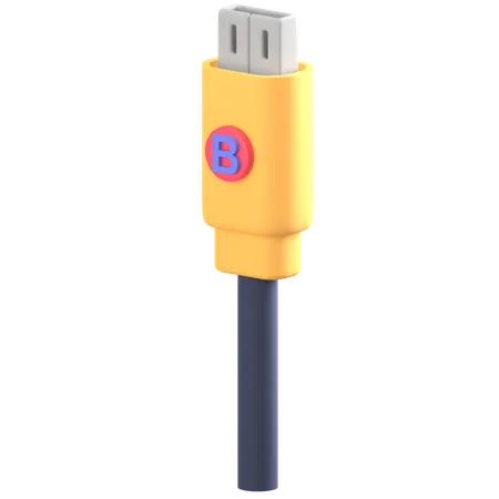 Cable USB  3D Icon